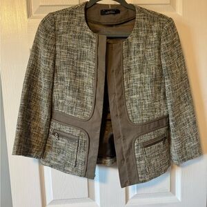 Elie Tahari Women's Tweed Blazer - Gray and Brown